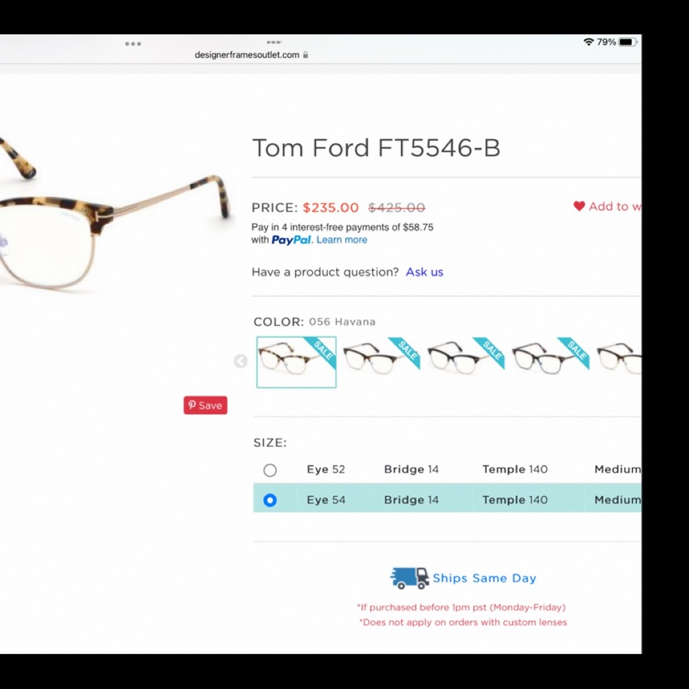 TOM FORD_’New Women Prescription *FRAMES_
